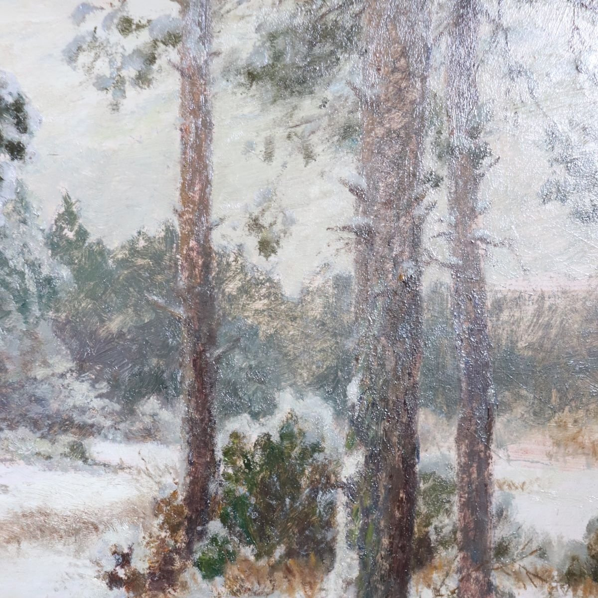 Fagiani nella neve, Olio su tavola, Firmato Wilhelm Buddenberg-photo-2