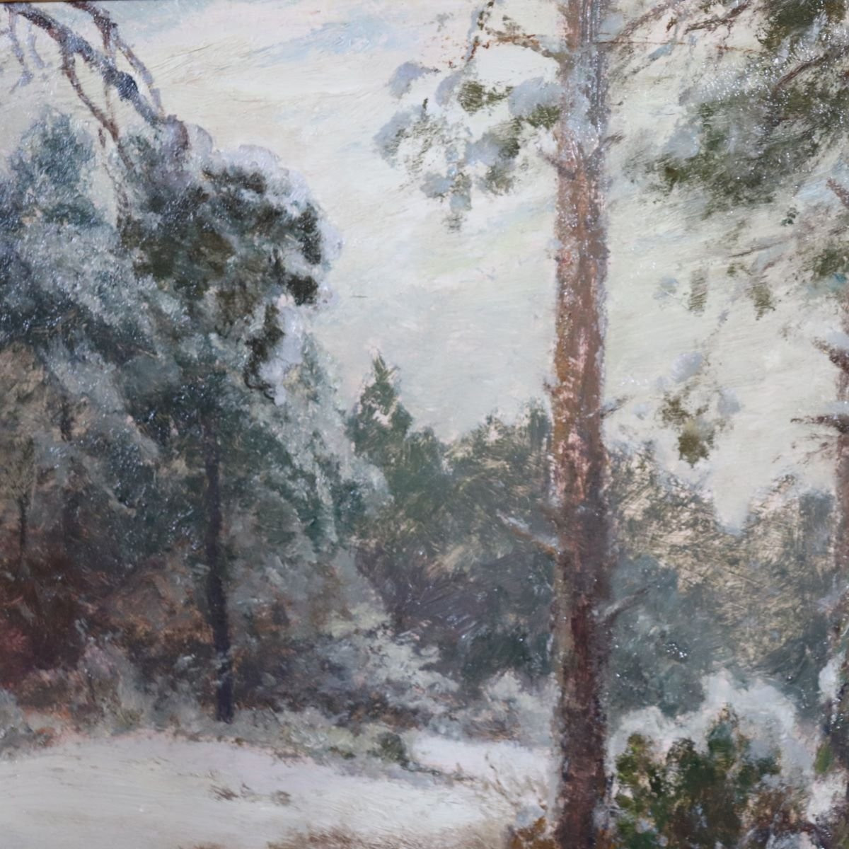 Fagiani nella neve, Olio su tavola, Firmato Wilhelm Buddenberg-photo-3
