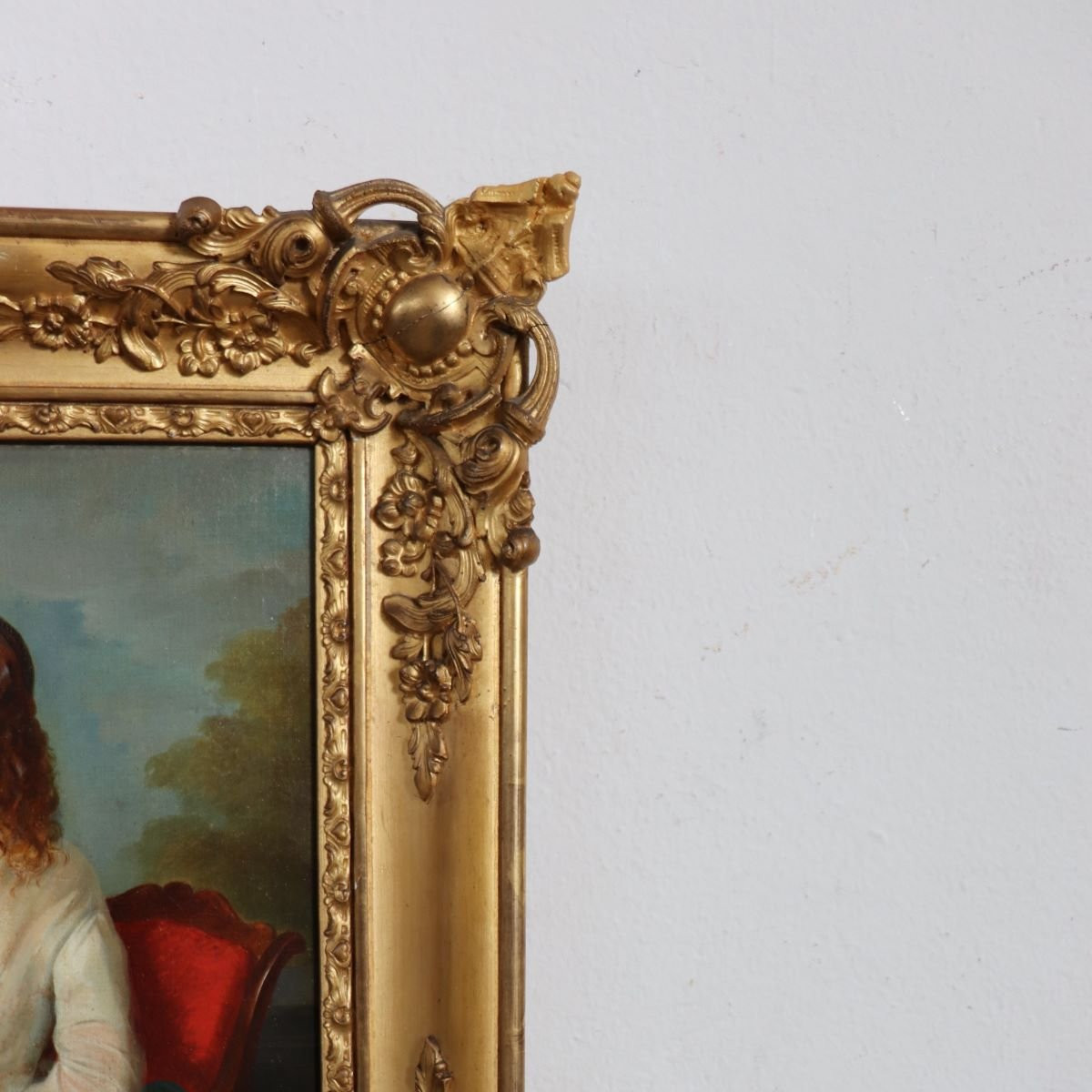Ritratto di giovane donna con un libro, olio su tela, Italia, XIX secolo-photo-4