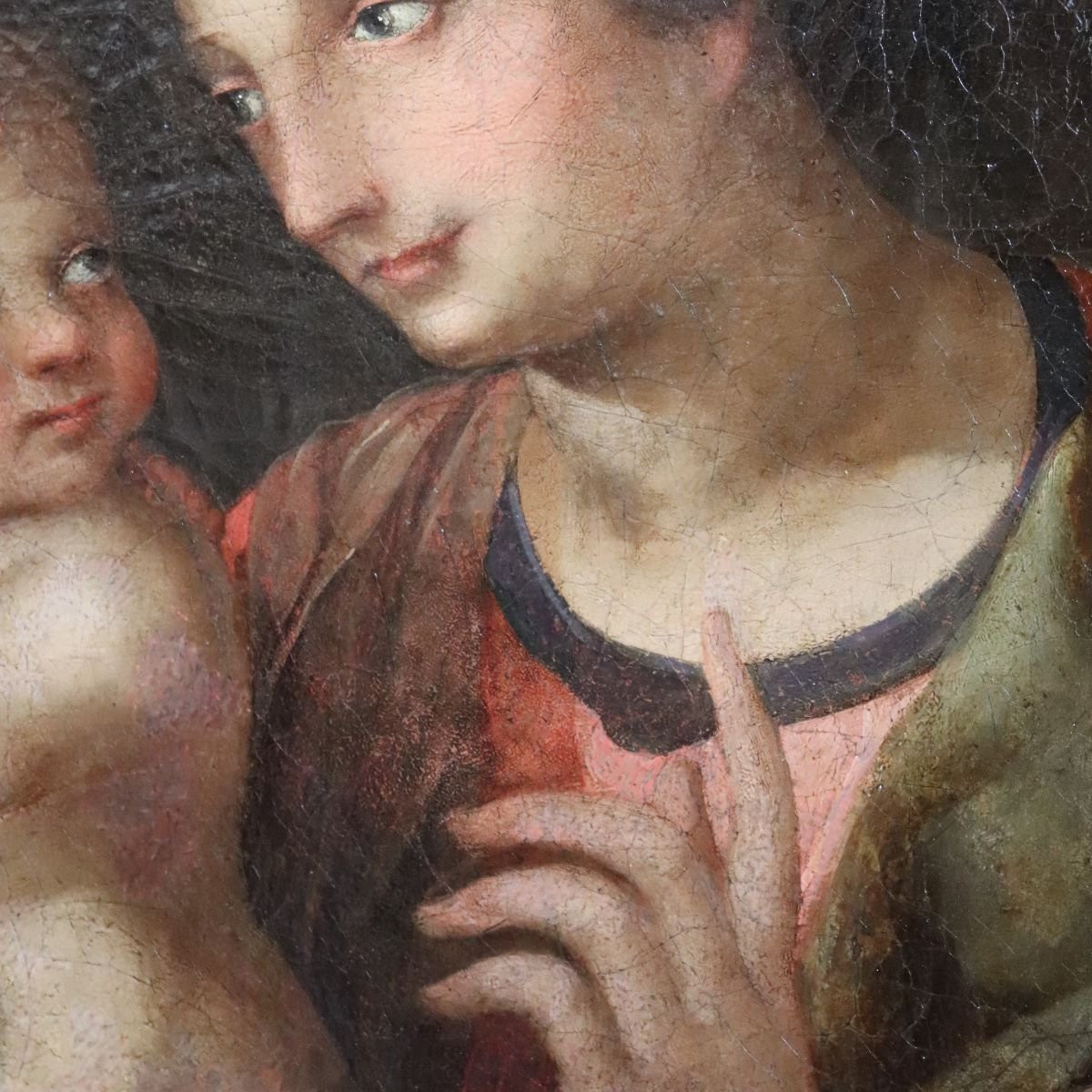 Dipinto religioso antico ad olio su tela, Italia, XVIII secolo-photo-1