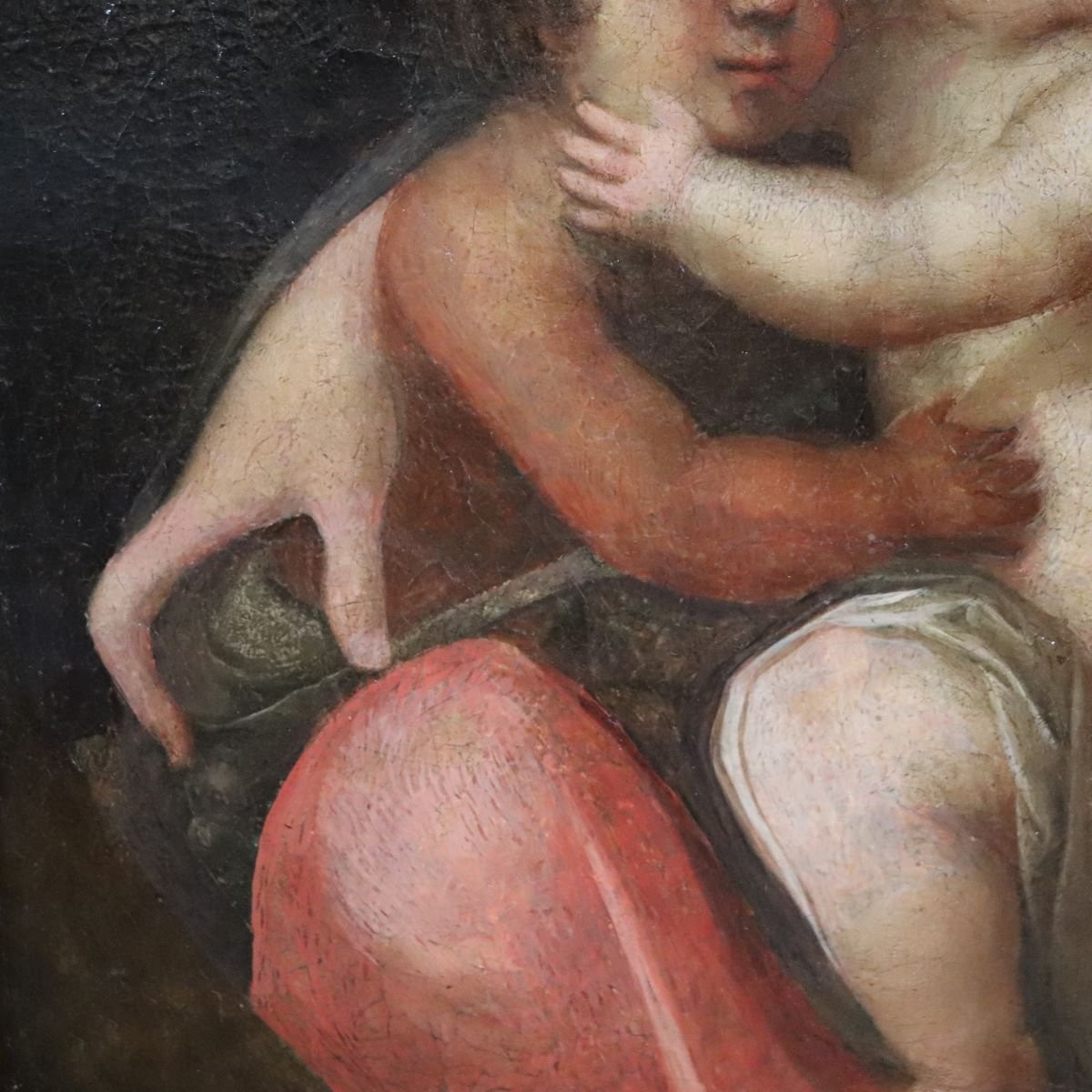 Dipinto religioso antico ad olio su tela, Italia, XVIII secolo-photo-3
