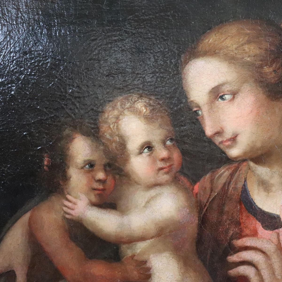 Dipinto religioso antico ad olio su tela, Italia, XVIII secolo-photo-6