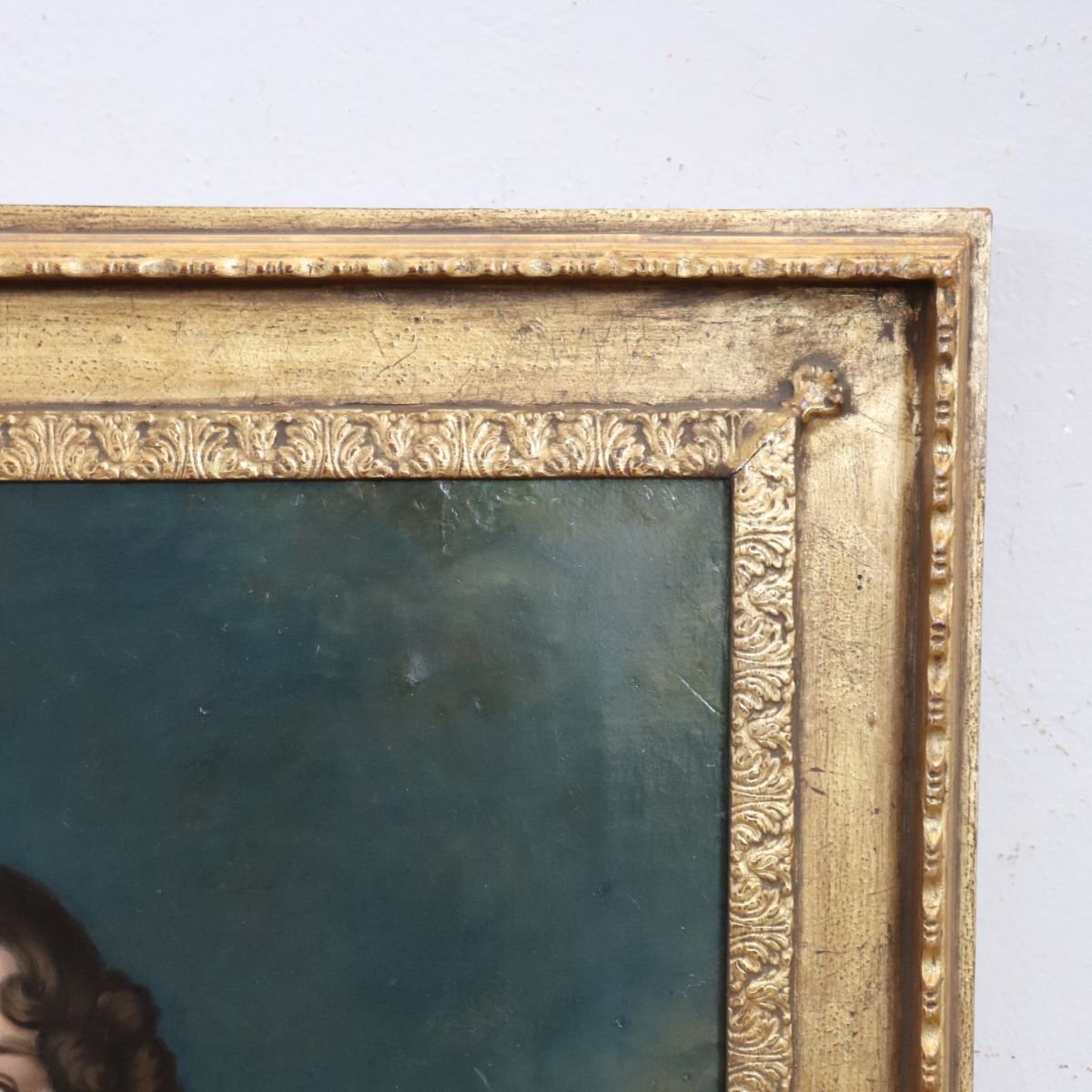 Ritratto di giovane donna, olio su tela, Italia, XIX secolo-photo-5
