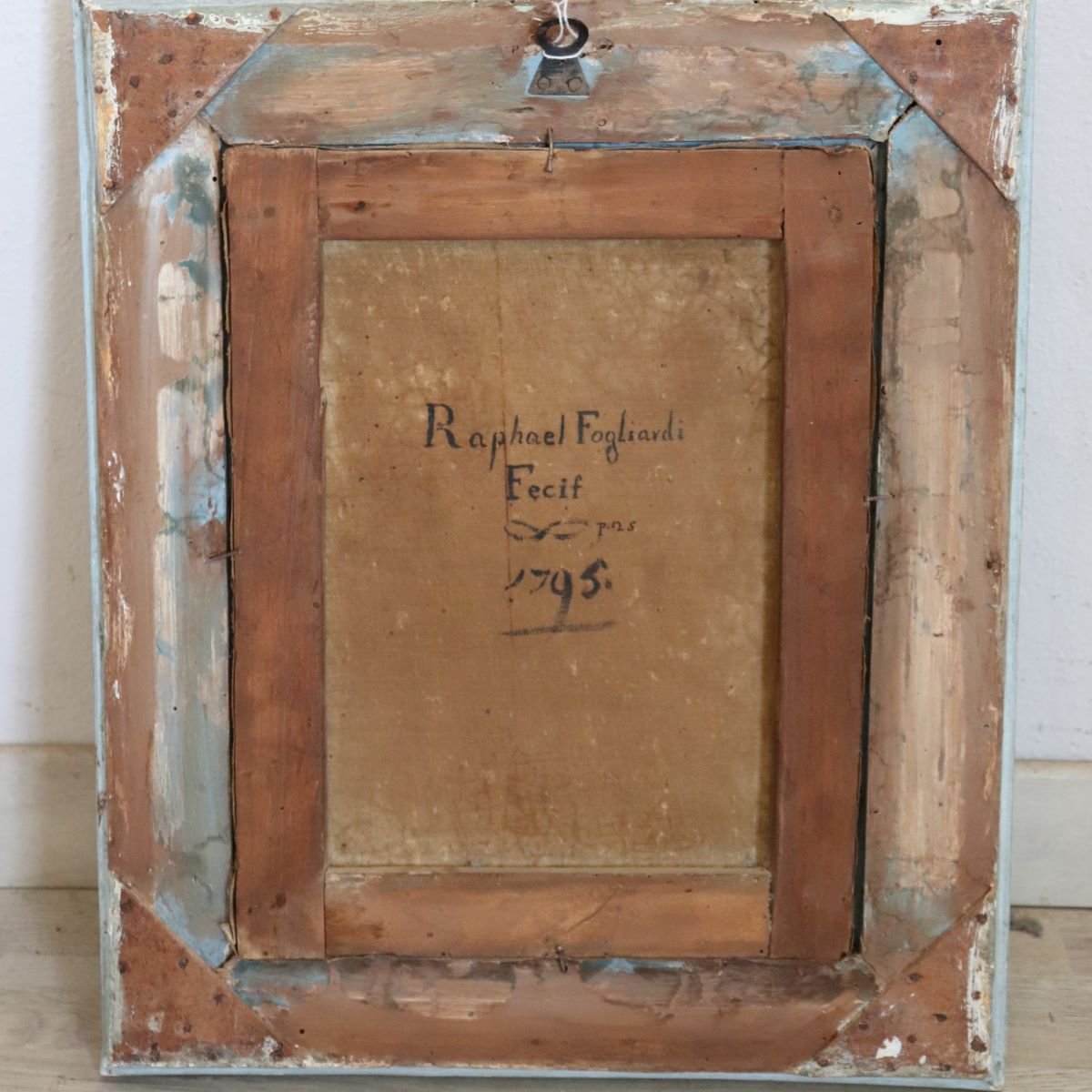 Maria Pastorella, firmato Raffaello Fogliardi e datato 1795, dipinto a olio su tela -photo-1