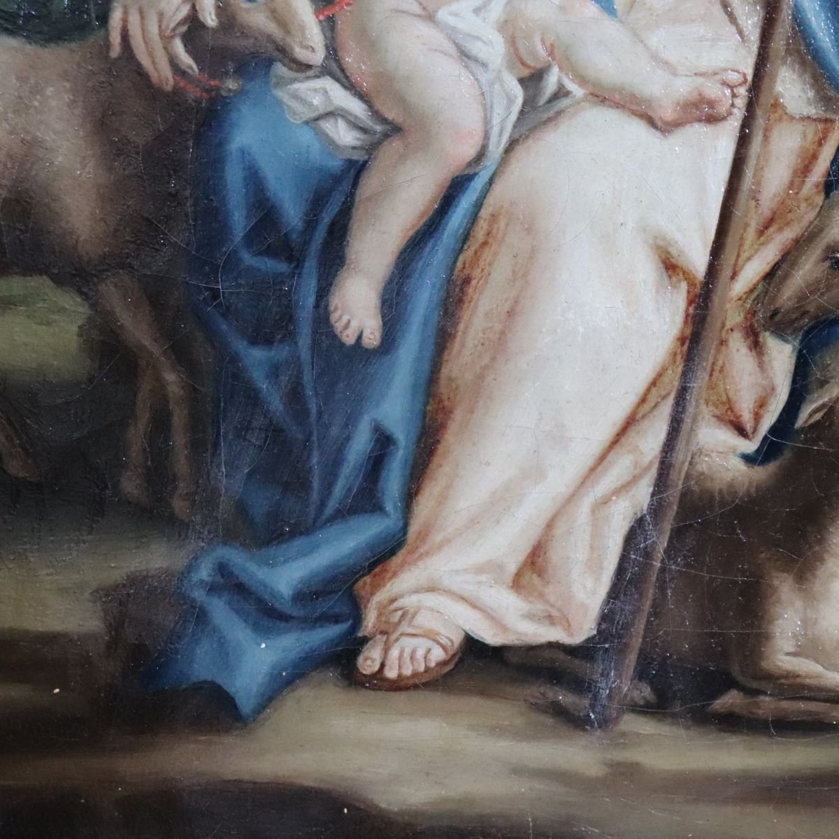 Maria Pastorella, firmato Raffaello Fogliardi e datato 1795, dipinto a olio su tela -photo-6