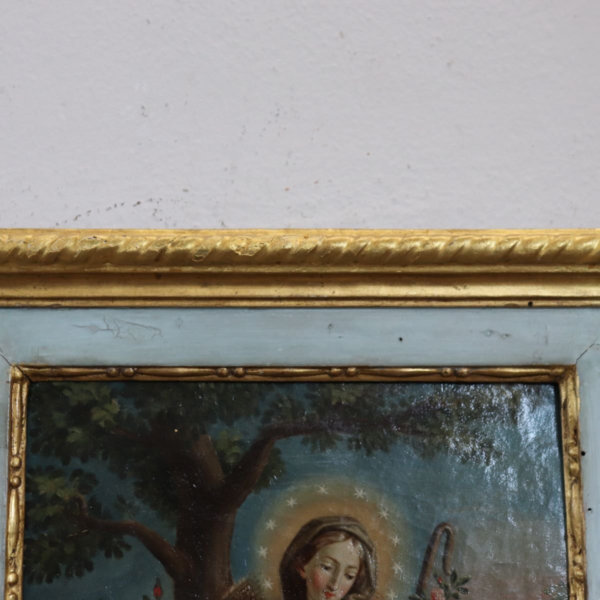 Maria Pastorella, firmato Raffaello Fogliardi e datato 1795, dipinto a olio su tela -photo-7