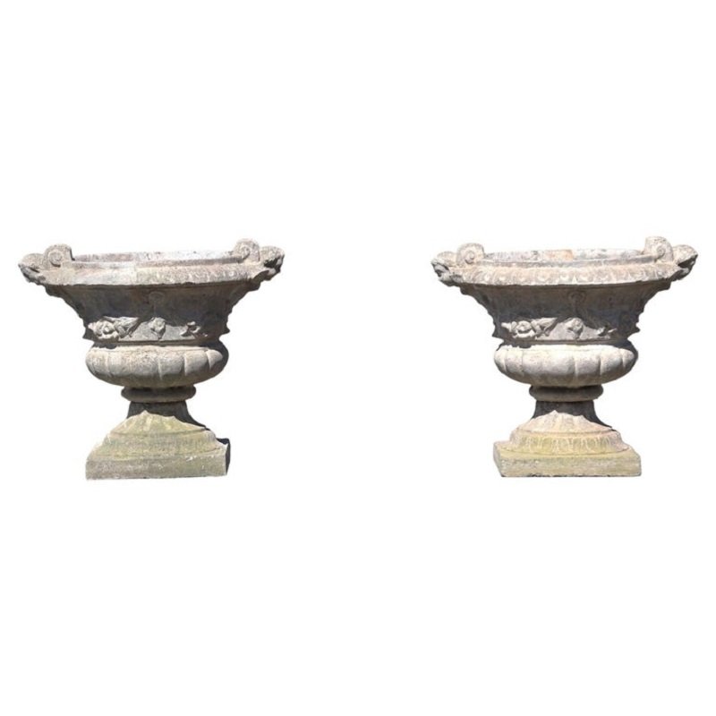 Vasi da giardino, set da 2, Italia, inizio XX secolo