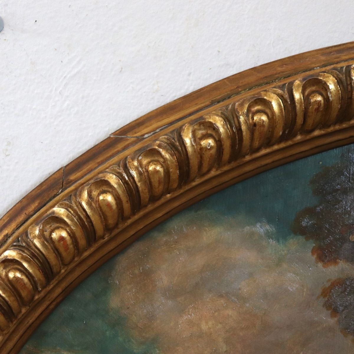 Cherubini con fiori, dipinto ad olio su tavola firmato, Italia, inizio XX secolo-photo-5