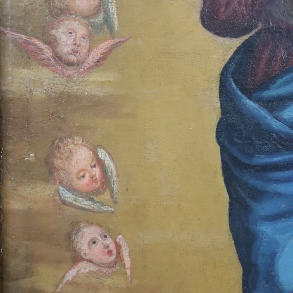 Dipinto olio su tela, Immacolata Concezione, Italia, XVIII secolo-photo-2
