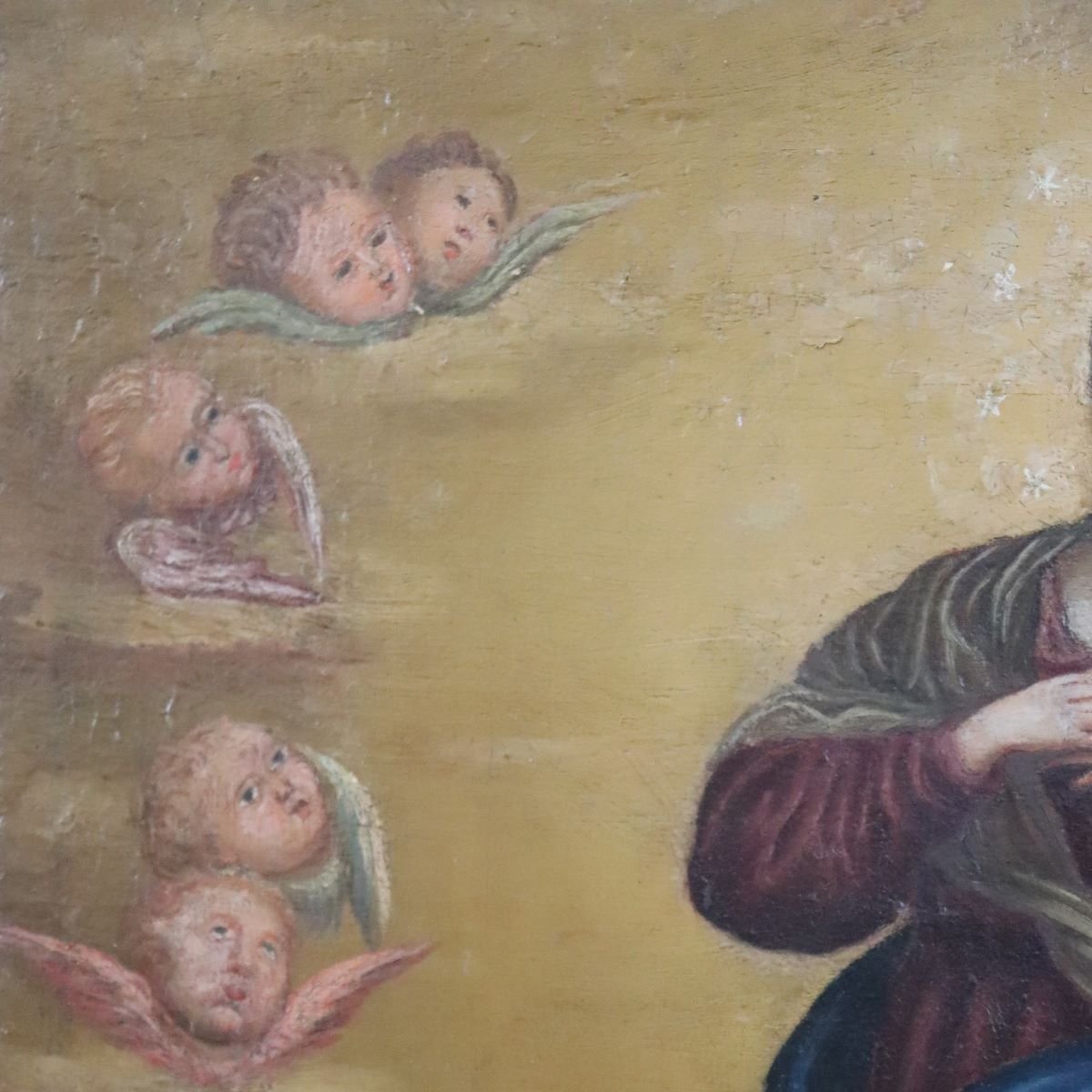 Dipinto olio su tela, Immacolata Concezione, Italia, XVIII secolo-photo-3
