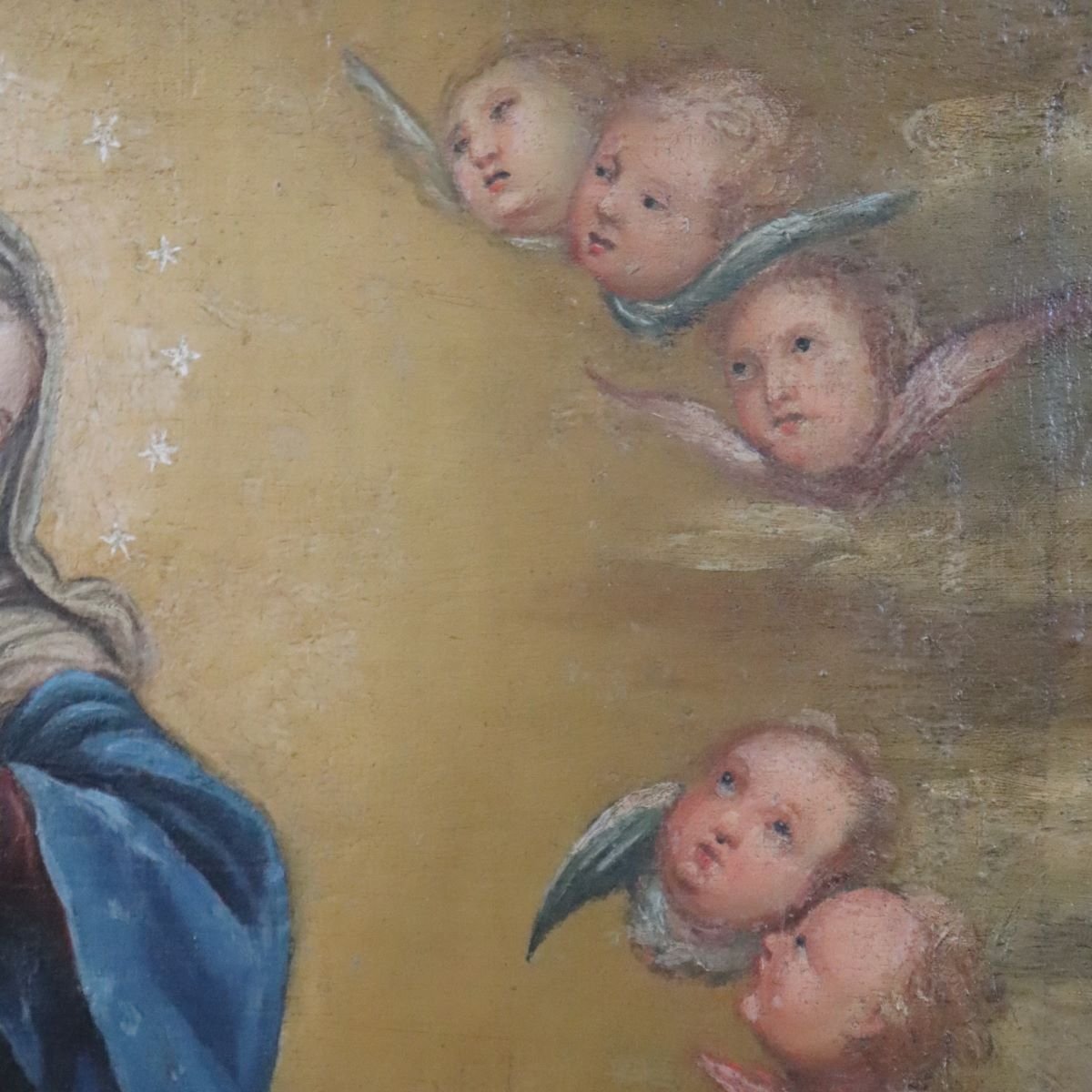 Dipinto olio su tela, Immacolata Concezione, Italia, XVIII secolo-photo-4