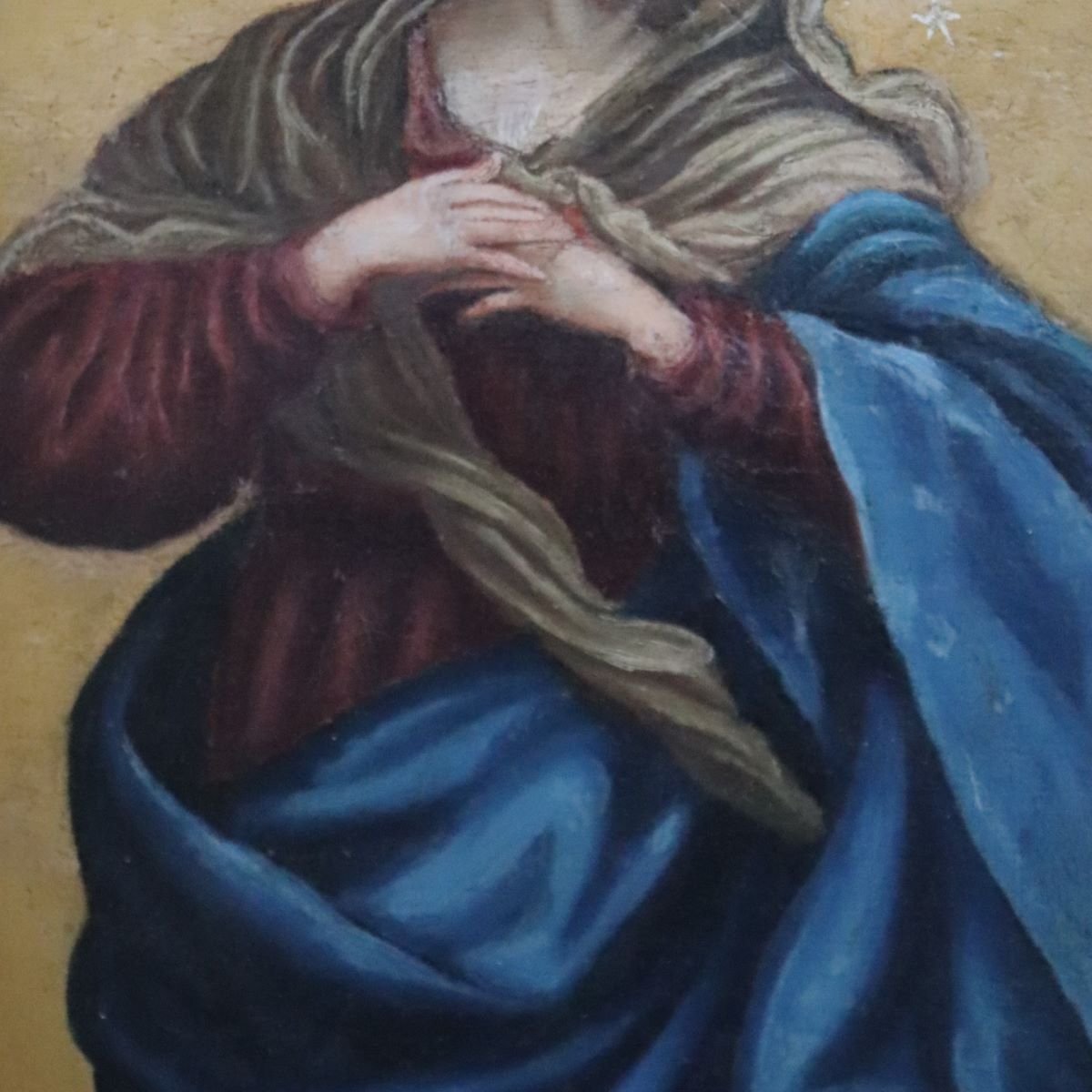 Dipinto olio su tela, Immacolata Concezione, Italia, XVIII secolo-photo-8
