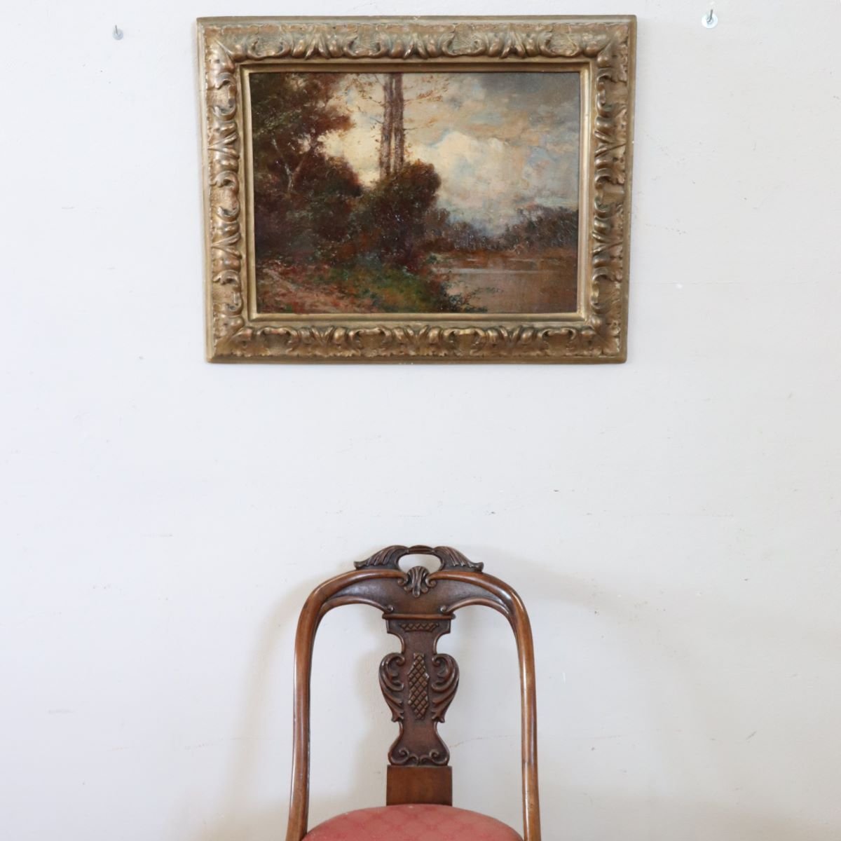 Dipinto ad olio su tavola firmato L. Clara, paesaggio italiano, inizio XX secolo-photo-3