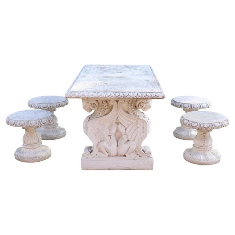 Tavolo da giardino e 4 sgabelli, Italia, inizio XX secolo
