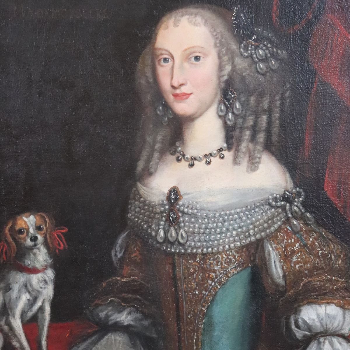 Ritratto di Anna Maria Luisa d'Orléans, Olio su Tela, XVII Secolo-photo-6