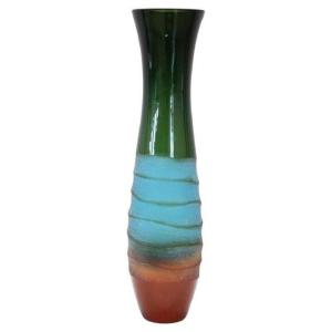 Vaso artistico in vetro multicolore di Villeroy & Boch, anni '90