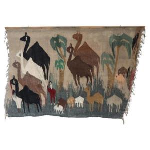 tappeto da parete fatto a mano, Egitto, anni '50