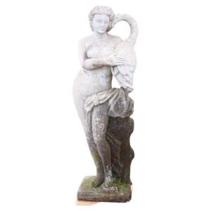 Leda e il cigno, statua da giardino H 160 cm