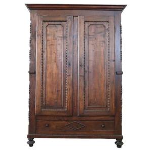 Armadio in legno di pioppo, XIX secolo
