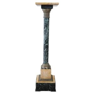 Colonna in marmo giallo e verde fine secolo XIX