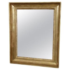 Specchio antico da parete in legno dorato, inizio XIX secolo