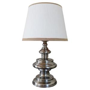 Grande lampada da tavolo in acciaio satinato di Goffredo Reggiani, Italia anni '70
