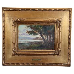Ischia, dipinto a olio su tavola, Italia, inizio XX secolo