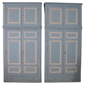 Coppia di rari e maestosi armadi antichi, '800