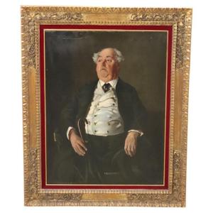 Dipinto ad olio su tela, Ritratto del signor Minney, XX secolo