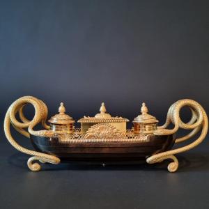 Rare Inkwell From The End Of The 18th Century, Empire-consulate Period.