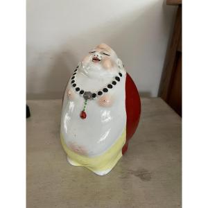 Old Pot-bellied Buddha Boudha Porcelain From China Chinoiserie Showcase Curiosity