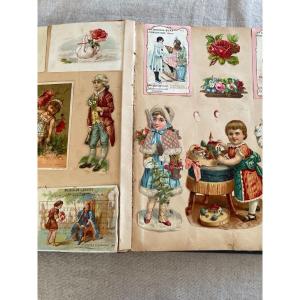 Old Album Of Advertising Chromolithographs And Decoupis End XIX Beginning XX Th