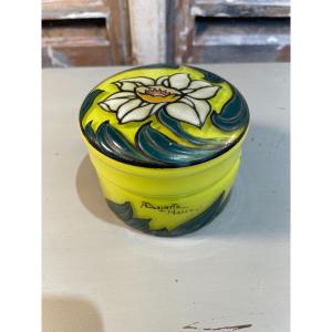 Old Delatte Nancy Glass Candy Box, Art Deco Period 1930