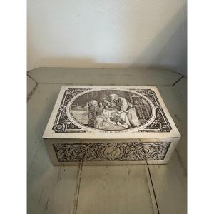 Old Silver Metal Candy Box Adolfo Dumini Jewelry Box Circa 1900