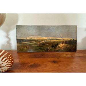 Old Orientalist Painting Oil On Hsp Panel Around 1900 Signed Fernandez Lopez