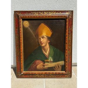 Old Painting Oil On Copper Saint Remy Saint Remi Period XIX Eme Religion Devotion 