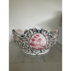 Old Empty Pocket Cup In Earthenware Buckets Late 18th Century Putto Putti Decor 