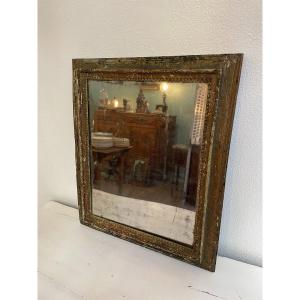 Ancien Miroir De Boiserie Louis XVI époque Fin Du XVIII Eme Siècle Avec Sa Patine
