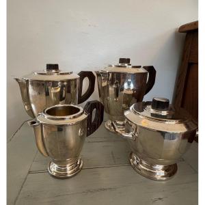 Charming And Antique Silver Plated Art Deco Coffee And Tea Set 1925 D Fres Hallmark 1930