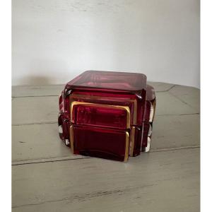 Antique Art Deco Crystal Casket Box Circa 1920