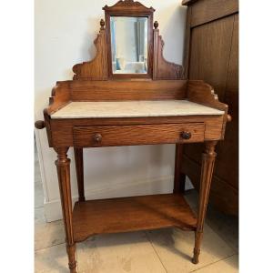 Antique Small Children's Toy Washbasin In Marble And Pichpin Circa 1900 Doll Game Collection