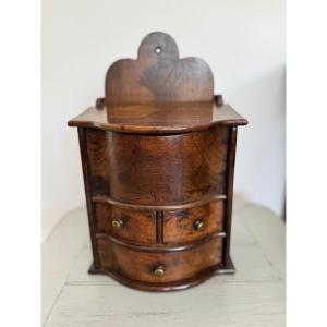 Old Provencal Salt Box Or Box For Provencal Personal Effects, 18th Century Walnut