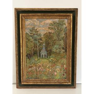 Old Oil Painting On Canvas By Serge Ponomarew (1911-1984) - Pointillism Russian School