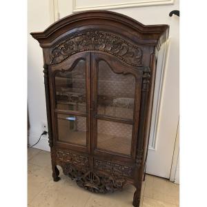 Antique Verriot/verriau Provençal Walnut Display Shelf, 19th Century, Arles/nîmes 