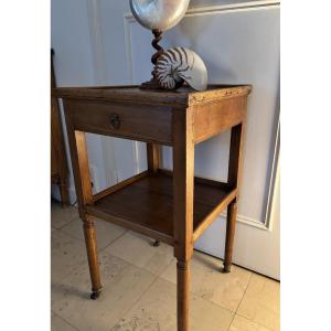 Antique Small Folding Table In Fruitwood, Directoire Style, 19th Century