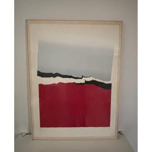 Rikizo, Vintage Silkscreen/lithograph Circa 1975, Rising Sun, Japan, Paris, Tokyo