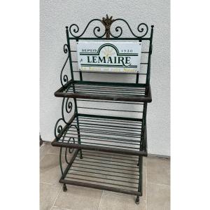 Antique And Small Baker's Grid Shelf Circa 1950 Etagere Meuble Métier Presentoir