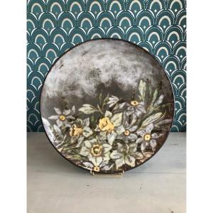 Large Ceramic Dish From Vallauris Signed A Kostanda Vintage Middle Twentieth