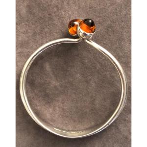 Bangle Bracelet Signed Bent