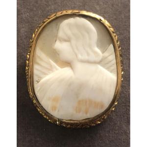 Shell/pompone Cameo